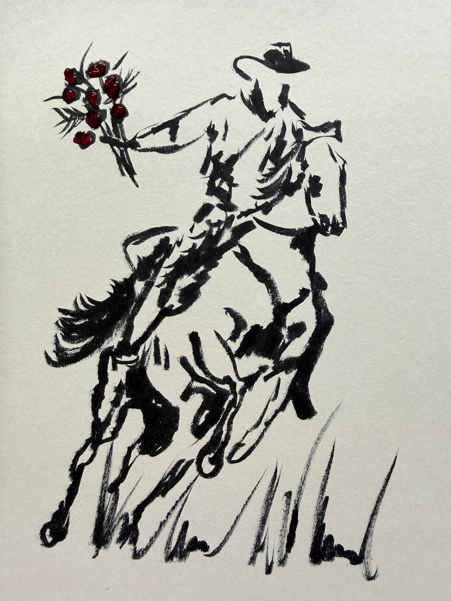 HOWDY COMPADRE BURGUNDY 2 ROSES