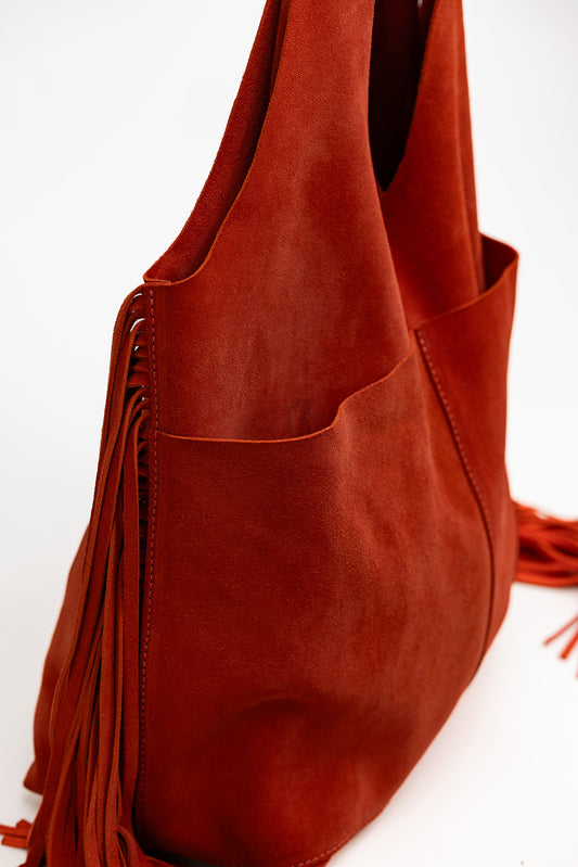 Howdy Bag Orange suede