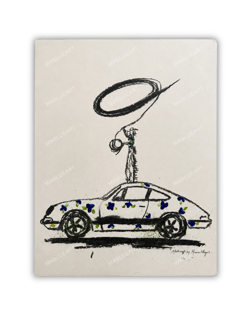 SUMMER PORSCHE-VAMOS A LA PLAYA COWGIRL SKETCH