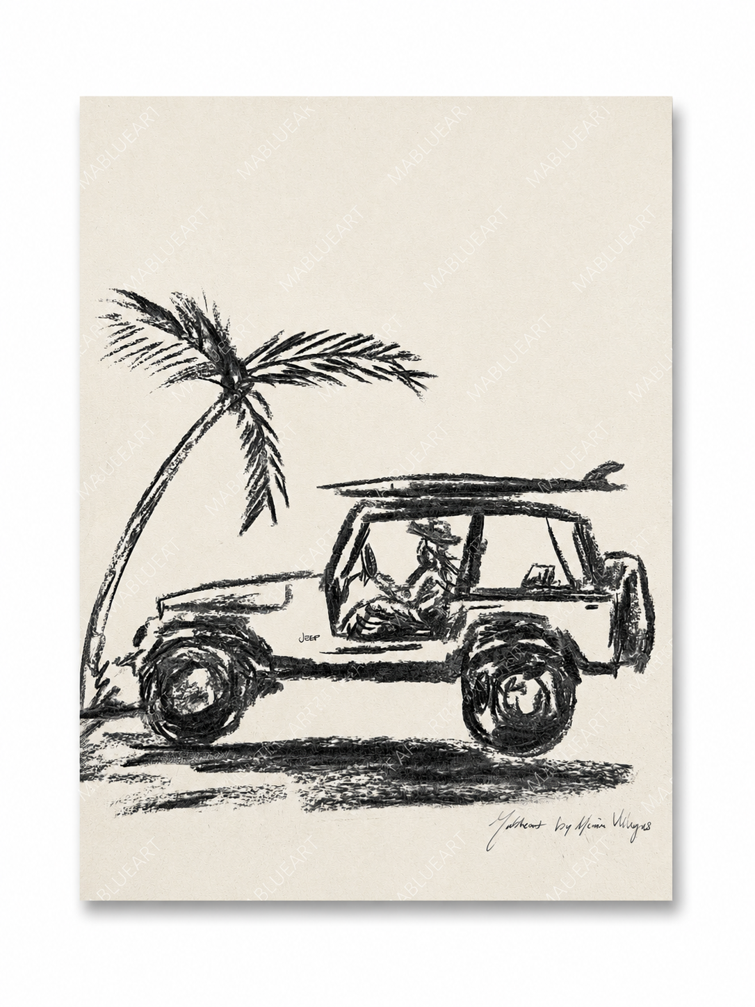 CALIFORNIA SUNSET SKETCH