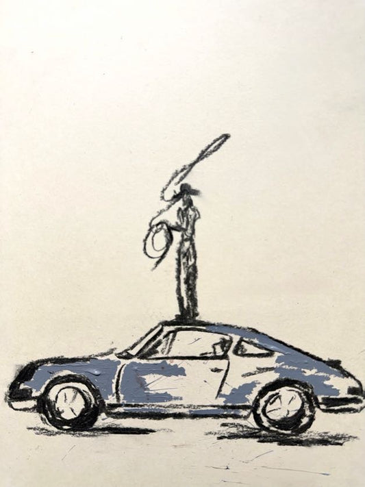 VAMOS A LA PLAYA SKETCH STEEL BLUE