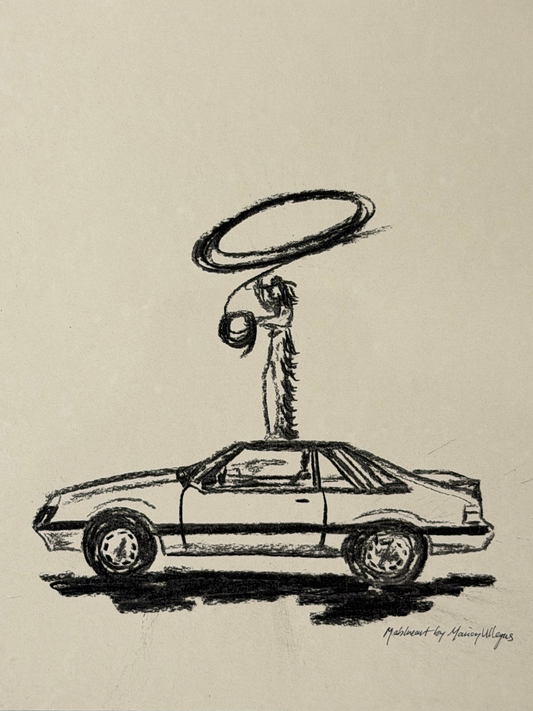 VAMOS A LA PLAYA - 1986 FORD MUSTANG SKETCH