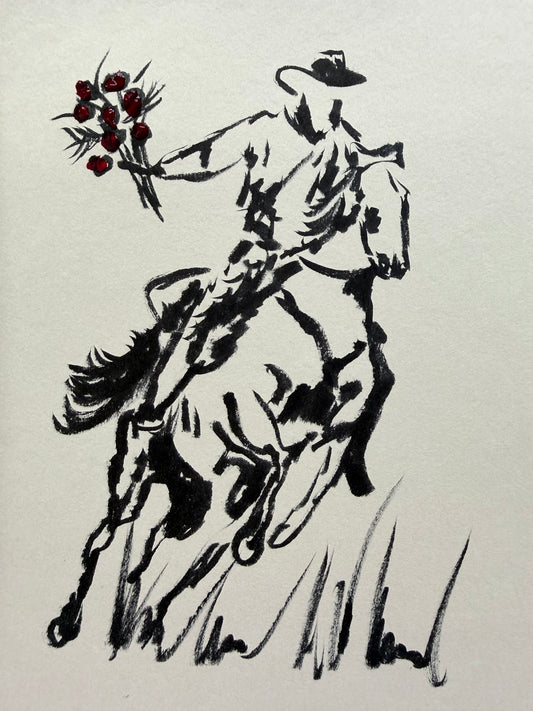 HOWDY COMPADRE BURGUNDY 2 ROSES