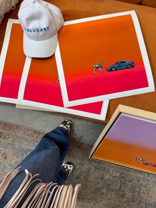 WELCOME TO TEXAS PRINT BLUE