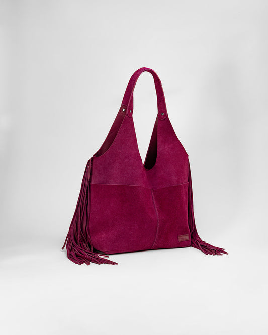Howdy Bag Magenta suede