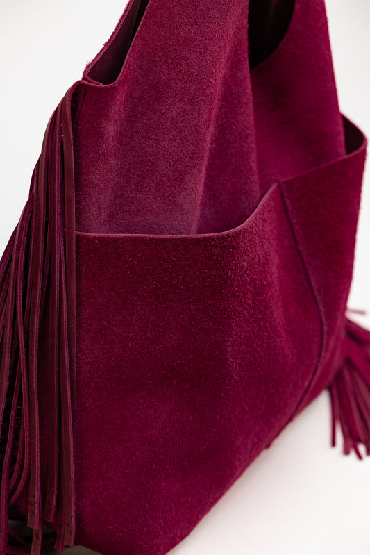 Howdy Bag Magenta suede