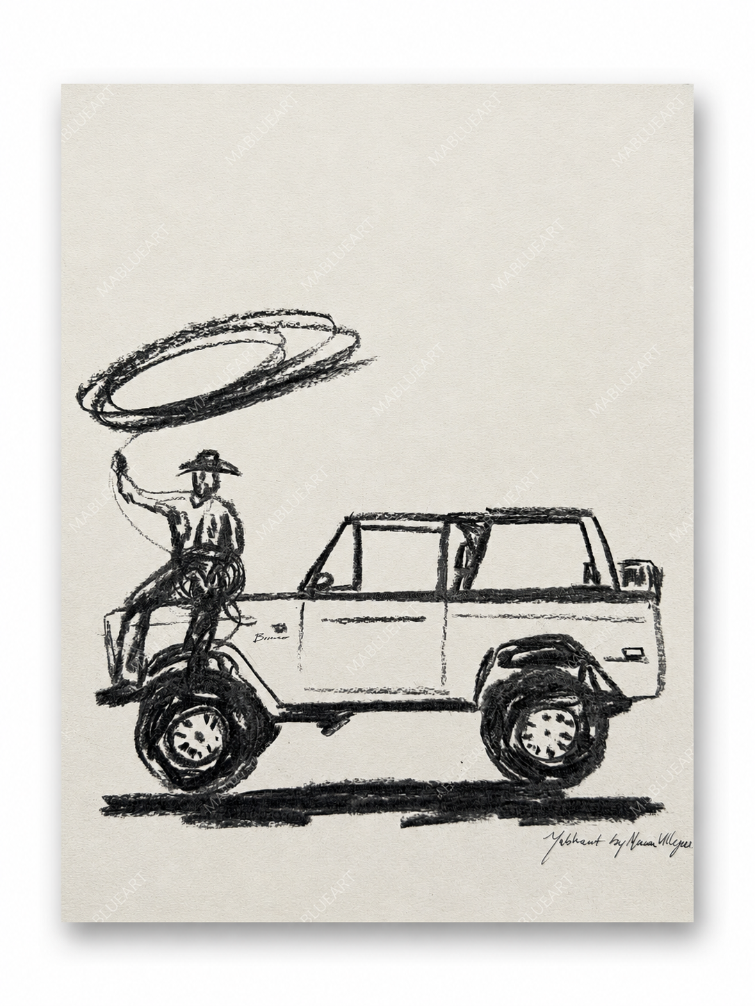 ROPIN´MY BRONCO SKETCH